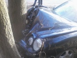 В Гродненской области водитель «Мерседеса» заснул за рулем и врезался в дерево.