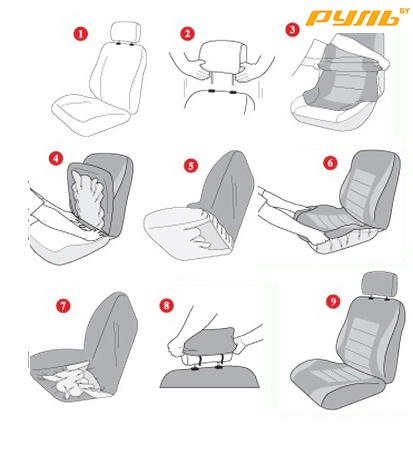 Как надеть накидки на сиденья. Чехол на ВАЗ 2107 схема. Крепление чехлов на сиденья. Одевание чехлов на авто. Натягивание чехлов на авто.