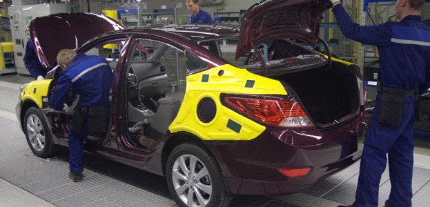 Производство бюджетного седана Hyundai Solaris началось в Питере