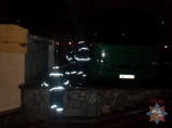 В Витебской области сгорел театральный автобус МАЗ (фото)